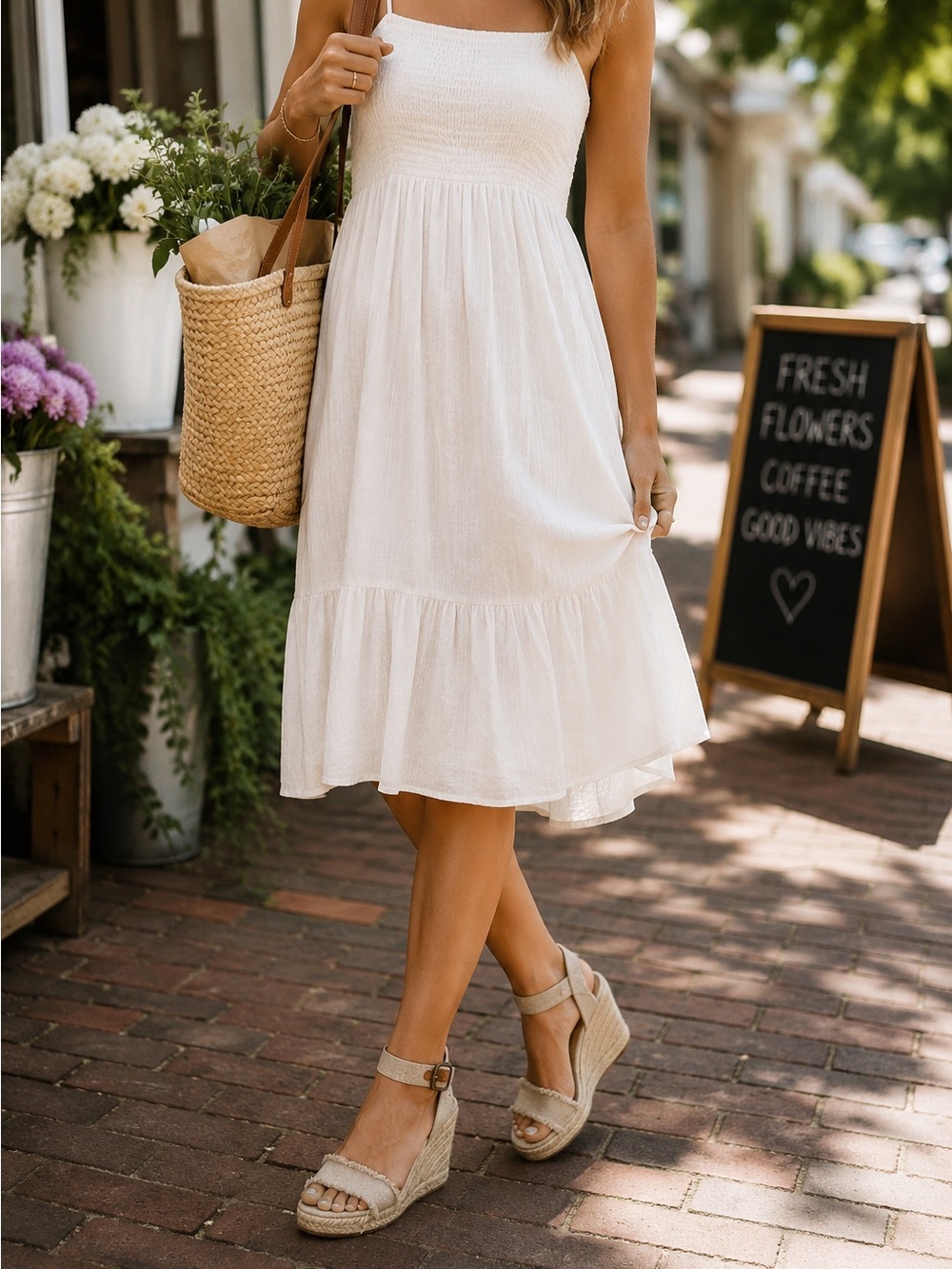 Lucky Brand Linen Espadrille Wedge Sandals | 9 | Ankle Strap Jute Heel